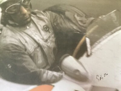 Signed ORIGINAL Stirling Moss Bild Poster 85x85cm „UNIKAT“ - Bild 1 von 4