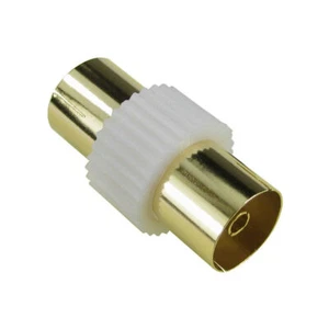 RF Coupler Coaxial TV Aerial Connector Joiner Adaptor Female to F Gender Changer - Picture 1 of 3