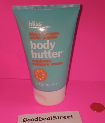 Crema hidratante máxima de mantequilla corporal Bliss Blood naranja pimienta blanca 125 ml/4,2 oz Foto 1 de 3