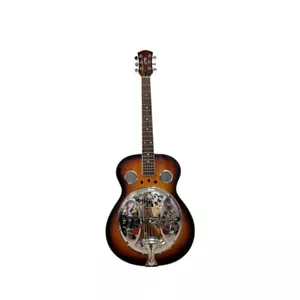 Chitarra 6 Corde Principianti Metal Slider Resonators Eco Guitar per Blues Country - Foto 1 di 7