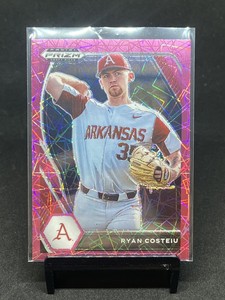 2021 Prizm Draft Picks Ryan Costeiu Rookie RC Pink Velocity Parallel SP