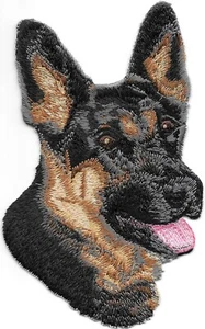 5" inch Tall German Shepherd Puppy Dog Breed Portrait Embroidered Patch - Picture 1 of 1