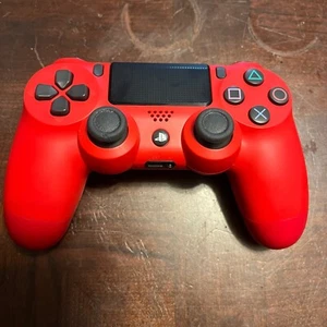 Sony PS4 Controller CUH-ZCT2U Red OEM DualShock 4 Wireless Tested Works - Picture 1 of 6