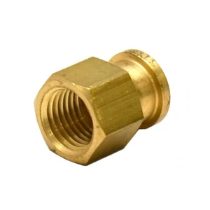 Moeller Boat Fuel Line Fitting 033429-10 | 1/8 FNPT x 1/4 FNPT Brass - Picture 1 of 4