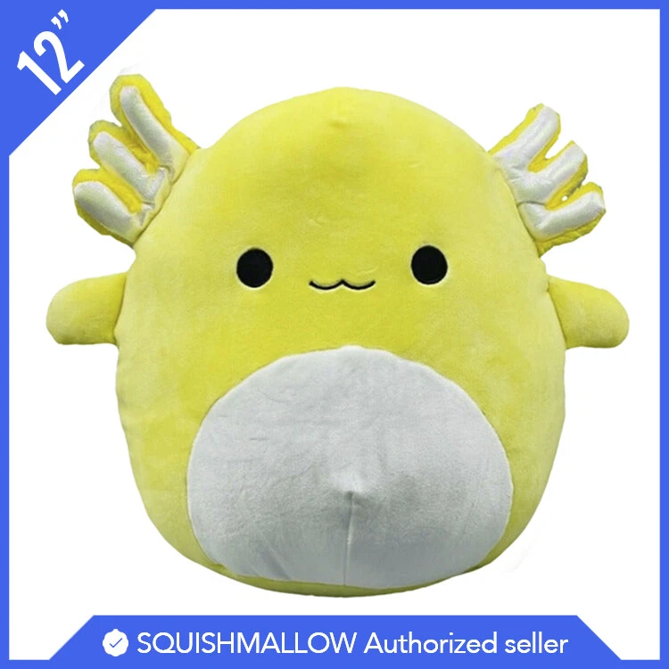 Squishmallow Kellytoy Plush Treyton Yellow Exclusive Axolotl 12" NWT NEW - Image 1 of 1