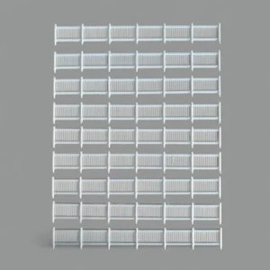 20× OO Gauge 1:76 Picket Fencing – White Plastic Scenery Kit (Layout Accessory) - Foto 1 di 7
