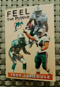 1999 MIAMI DOLPHINS Schedule Pro Player Duffie Thomas Collectible Football NFL - Picture 1 of 4