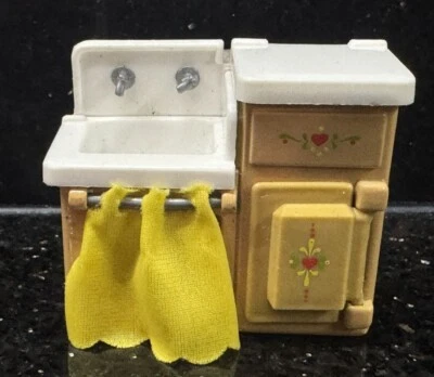 Fregadero/caja de hielo (A) para muebles fundidos a presión Mattel the Littles 1980 de colección Foto 1 de 4