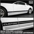 Ford Mustang 2005-2023 Rocker Panel Side Stripes Decals (Choose Color)
