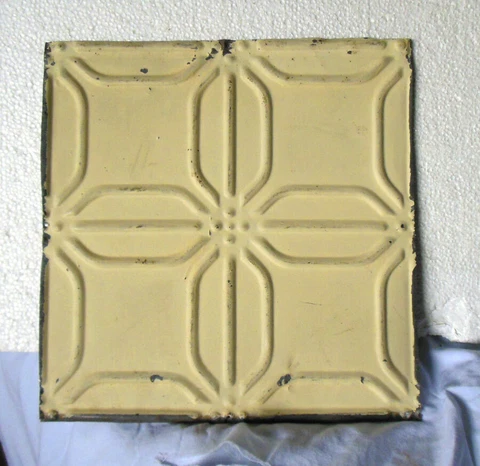 Antique Ceiling Tin Tile Frame Simple and Elegant Shabby Chic Canvas Cottage Cover