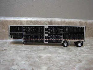 DCP 1/64 Black Wilson Spread Axle Cattle Livestock Trailer Farm Toy - Picture 1 of 4