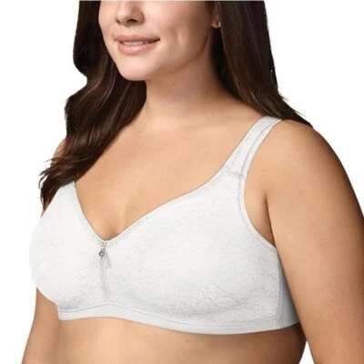 Wonderbra White Wireless Bra with Molded Cups and Wide Straps Size 46DD or 46E - Image 1 of 4