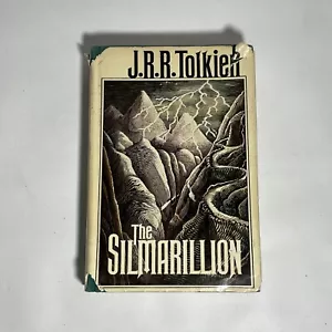 The Silmarillion von J. R. R. Tolkien 1977 First American Edition HC DJ mit Karte - Bild 1 von 8
