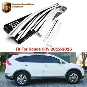 Chrome Side Window Wind Deflector Visor Rain Wind Guard Fit For Honda CR-V 12-16 - Picture 1 of 10