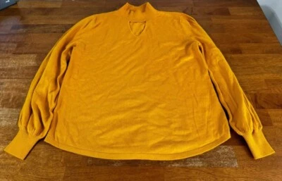 Pulôver feminino Style & Co suéter amarelo mostarda blusa média - Imagem 1 de 4