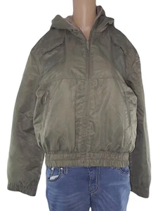 Conbipel Giubbotto Da Uomo Verde Cappuccio Pelliccia Taglia 46 M Medium - Picture 1 of 13