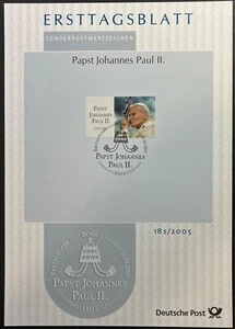 Germany, Pope John Paul II „Ersttagsblatt“ First Day Card, Michel 2460 ETB, ExF - Picture 1 of 3