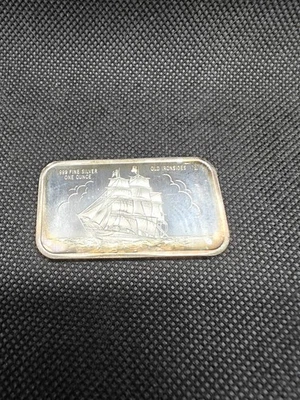 🔥 Antiguo Ironsides 1797 Envío ARTE BAR De colección 1 OZ .999 Tóner Plata Fina ¡Raro! Wow Foto 1 de 4