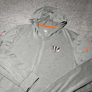 Cincinnati Bengals Nike Hoodie Mens XL On Field Sideline Gray Full Zip NFL - Picture 1 of 13