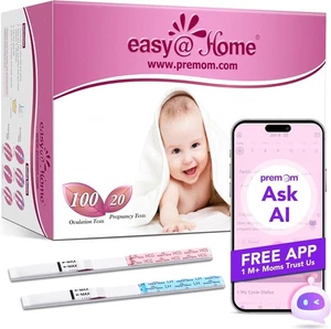 Easy@Home 100 Ovulation + 20 Pregnancy Test Strips – App-Enabled Kit - Picture 1 of 8