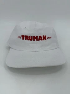 De colección Raro Años 90 The Truman Show Jim Carrey Película Promo Sombrero Blanco RARO - Imagen 1 de 10