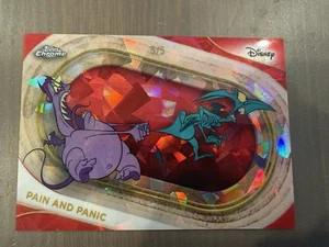 PAIN AND PANIC 2025 Topps Chrome Disney Sapphire Red Refractor Card /5 Hercules - Picture 1 of 2