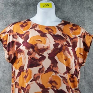 Joie Shirt Womens Large Silk Floral Abstract Blouse Top Lightweight - Picture 1 of 8