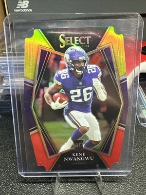 2021 Panini Select Premier Level Kene Nwangwu #174 Red & Yellow Prizm DieCut RC - Image 1 of 2