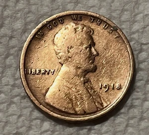 1918 P Lincoln Wheat Penny CLEANED & RESTORED BRILLIANT COIN GEM - Picture 1 of 4