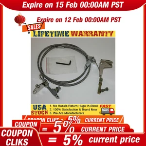 1PC 727 Stainless Braided Kickdown Cable Detent Mopar Transmission For Chrysler - Picture 1 of 12
