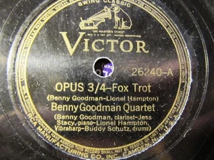 1936 BENNY GOODMAN Quartet JESS STACY Buddy Schutz SUGAR/ OPUS 3/4 VICTOR 26240 - Foto 1 di 2