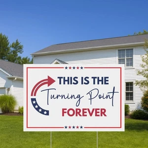 This is the Turning Point USA Yard Schild, Republikanische Flagge Banner Freiheit USA Schild - Bild 1 von 4