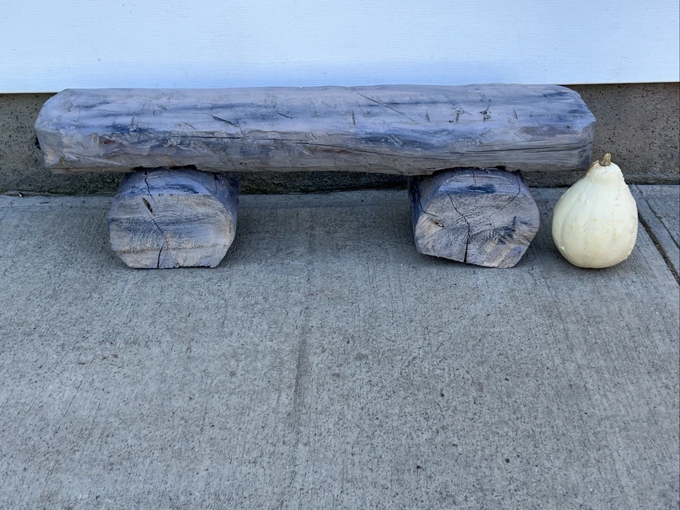 Rustic Log Cabin Log Bench Hand Made In Wa State - Image 1 of 4