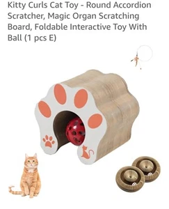 Wear-Resistant Kitty Kurlz Cat Toy No Crumbs Cat Scratchers 2 Pack - Picture 1 of 6