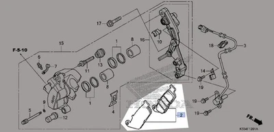 Juego de pastillas de freno delanteras Honda CBR250R CBR300R CB300FA 2014-2022 06455-K33-D52 Foto 1 de 4