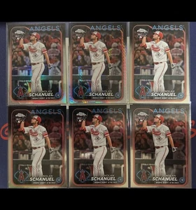 MLB Baseball Los Angeles Angels 24 Topps Chrome Nolan Schanuel 6 Rookie Card Lot - Picture 1 of 1