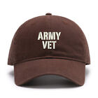 Men's Baseball Caps Embroidered Army Vet Veteran Washed Cotton Vintage Dad's Hat