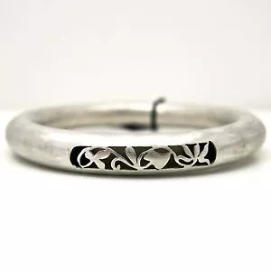 Adami and Martucci Matte Finish Filigree Bangle, Silver-$345 - Picture 1 of 6