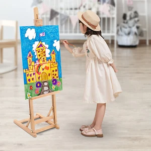 Painters Studio Easel Wooden Beech Wood Painting Stand Adjustable Drawing Stand - Picture 1 of 17