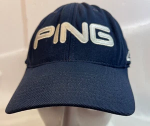 Ping Hat Flex Fit Senser Baseball L-XL Black White Embroidery - Picture 1 of 10