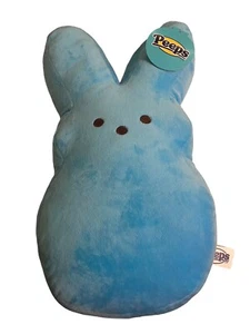 PEEPS Bunny Plush Blue Fun Cute Easter Toy 15" Tall Soft Pillow Holiday Décor - Picture 1 of 2