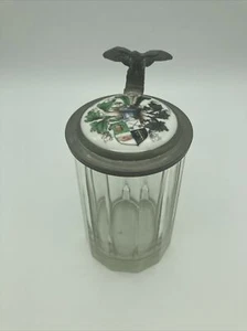 Studentica, Glasbierkrug, datiert 1892, Porzellanbild - Bild 1 von 12