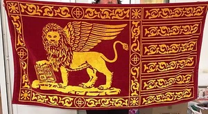 Telo Mare Veneto Bandiera Repubblica Veneta Serenissima San Marco Rosso - Imagen 1 de 2