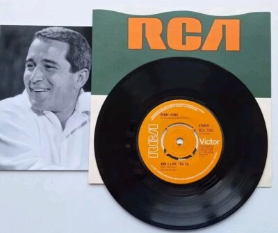 Perry Como "And I Love You So" 1973 RCA Records Original UK 7"Single 🇬🇧 45rpm - Image 1 of 2