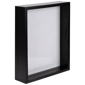Black 8" x 10" 3D Deep Box Photo Frame Standing Hanging Craft Shadow Picture - Picture 1 of 7