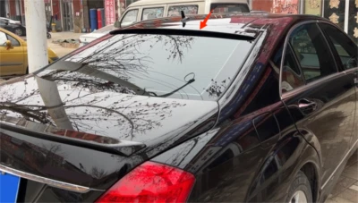 ABS Rear Roof Window Spoiler Wing For 2007-2013 Mercedes Benz S-Class W221 Black - Imagem 1 de 4