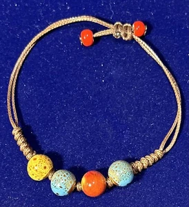 Pulsera Boho Piedra Forma Redonda 4. #757 - Imagen 1 de 3