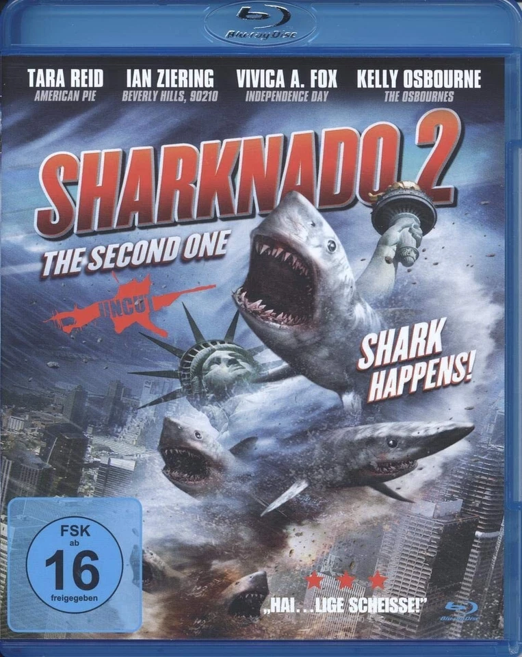 SHARKNADO 2 (2014) - DEUTSCHE UNCUT BLU-RAY - NEU + OVP - TARA REID - Bild 1 von 1