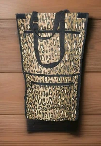 Folding Rolling Suit Case Carry All Leopard Animal Pattern New - Picture 1 of 13