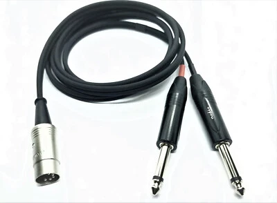 Cable de audio cable adaptador DIN 5 polos. Enchufe de diodo - 2 x Jack vers. Langen Record
